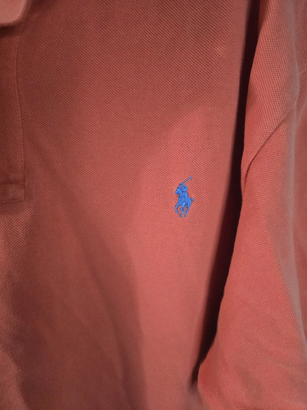 Polo by Ralph Lauren Men's Coral Short Sleeve Polo with Blue Pony Size XL